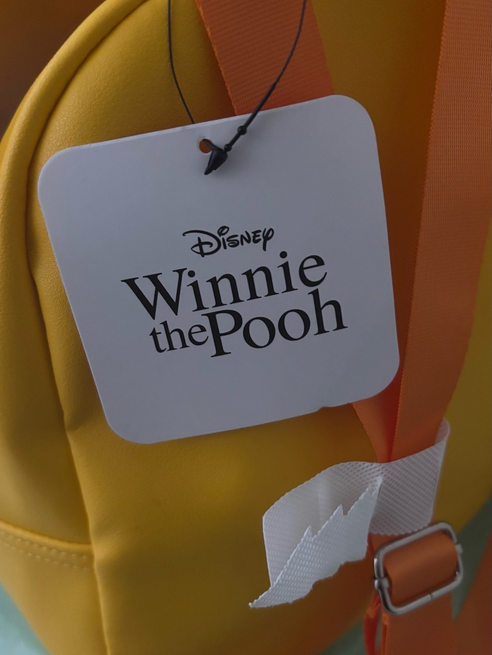 Disney Yellow Winnie the Pooh Kids Backpack with Red Pocket - Picture 4 of 5